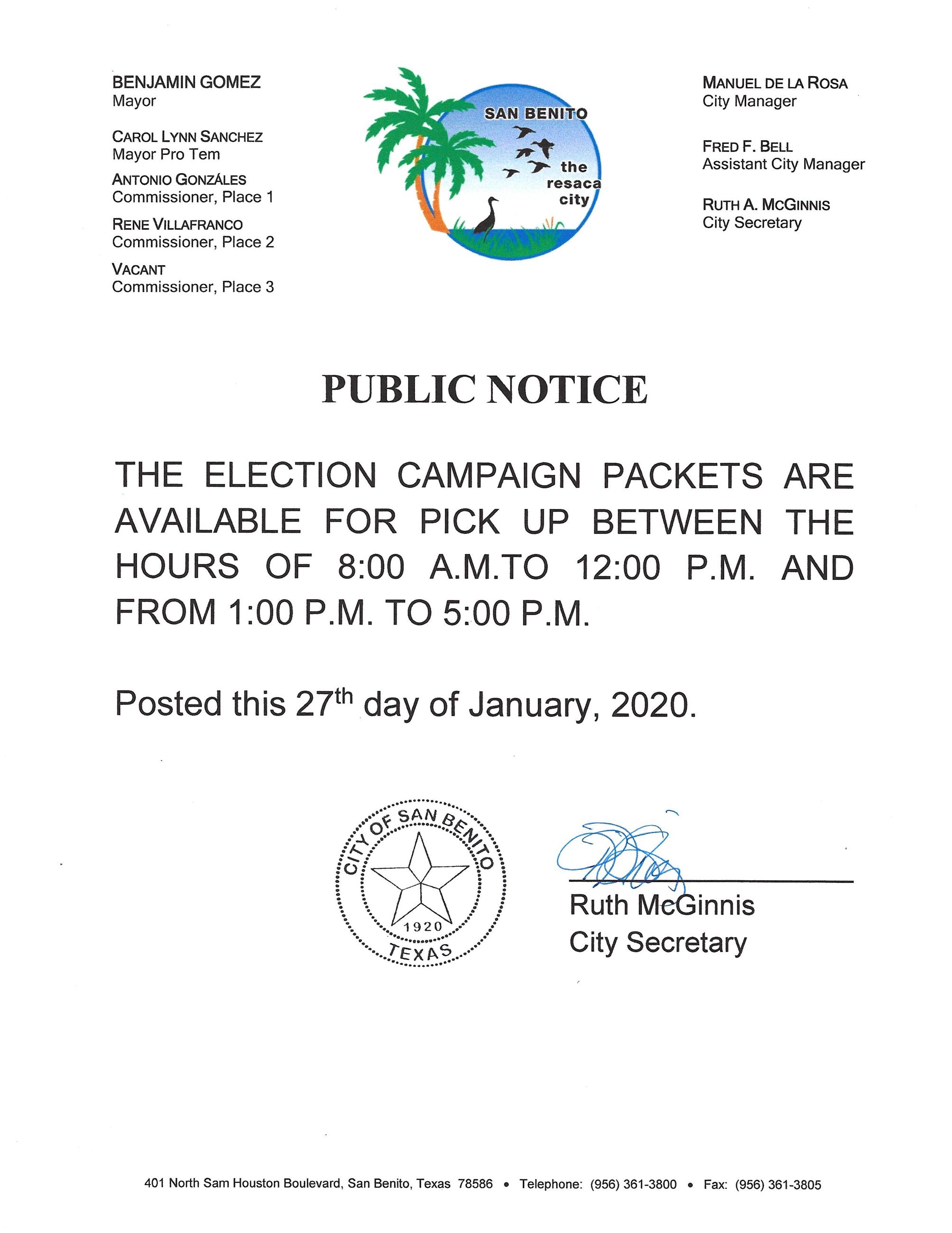 Election Packets 2020