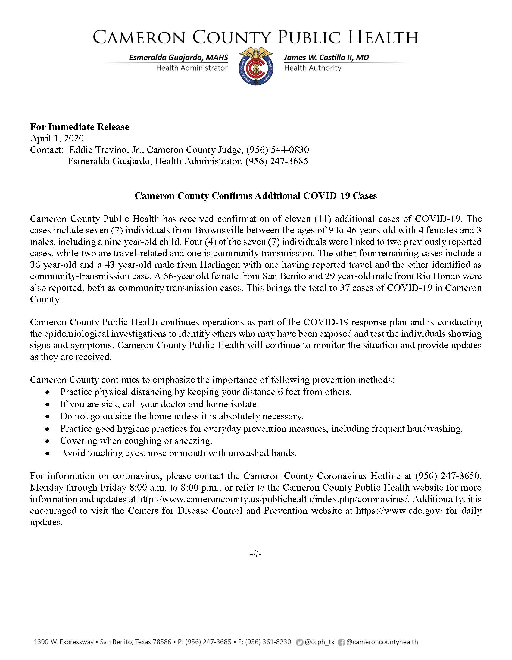 COVID-19 Press Release_27_27_4 1 2020