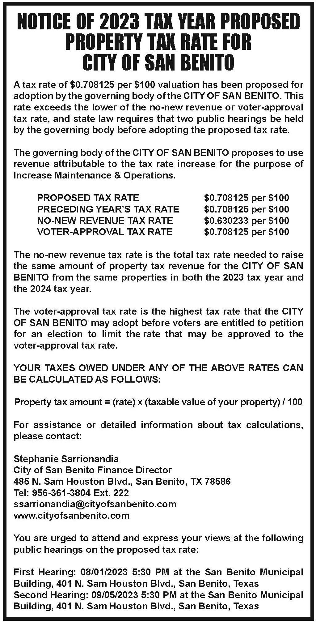 City of SB (Property Tax Rate - 8-25-23) 3x10