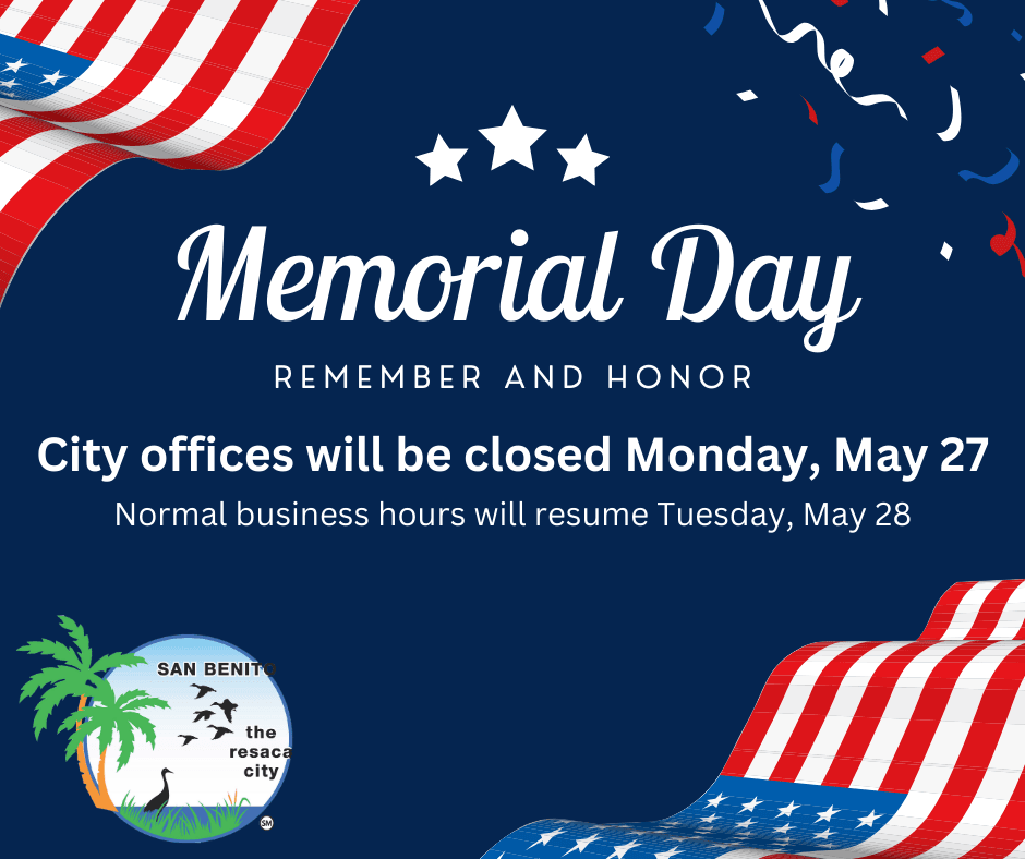 Memorial Day closure