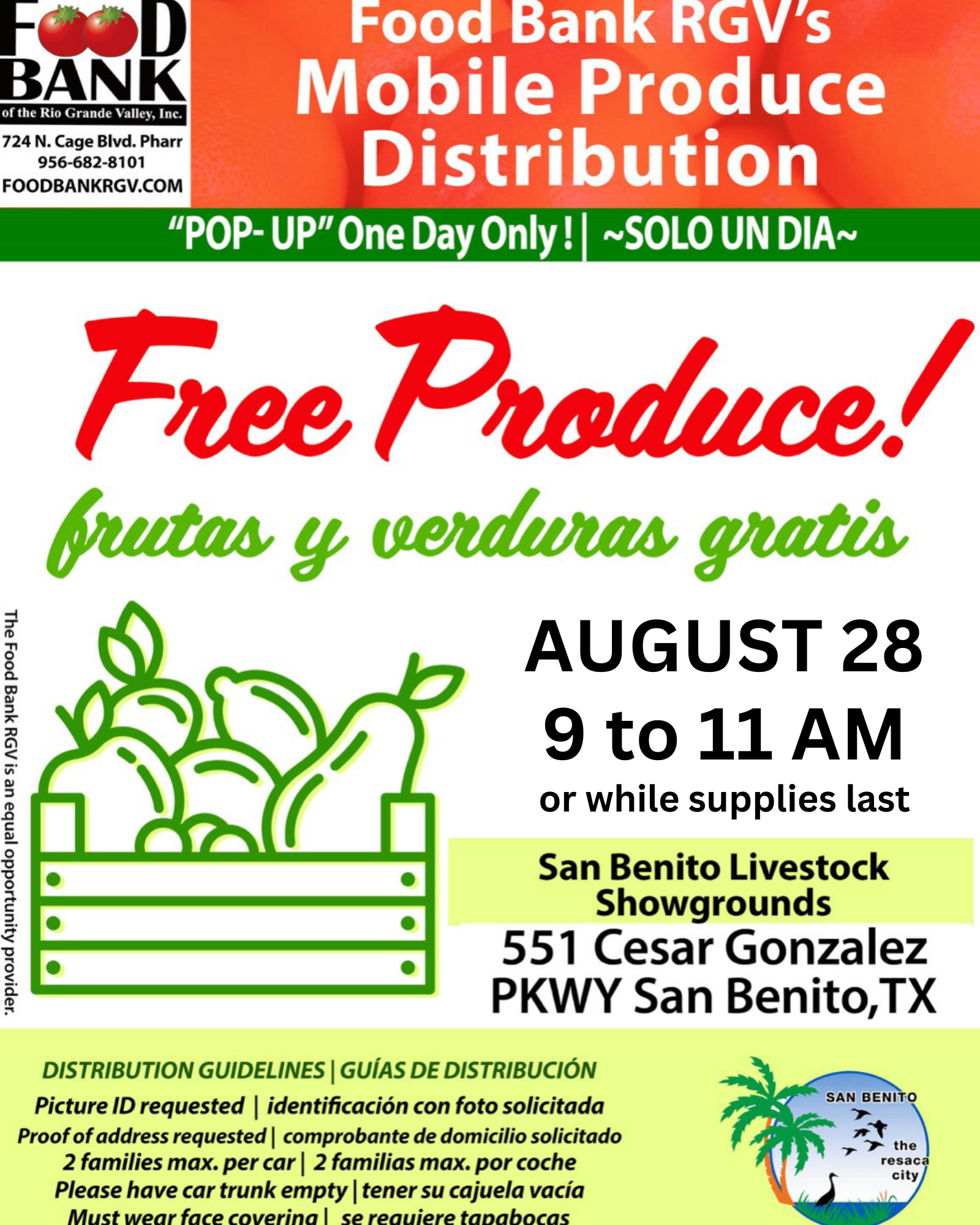 Food distribution Aug. 28