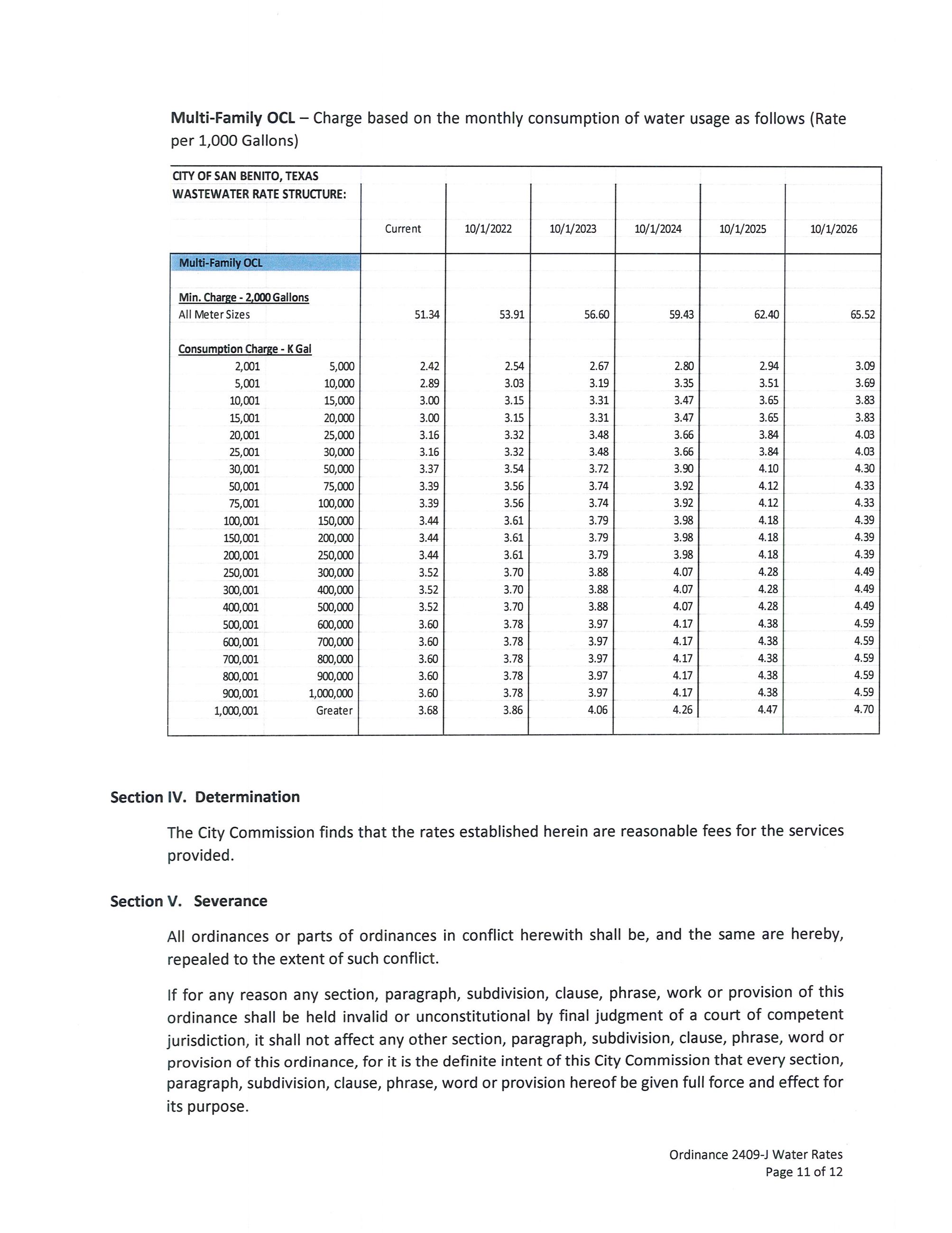ORDINANCE 2409-J Water Rates Approved 062122RCCM_Page_11